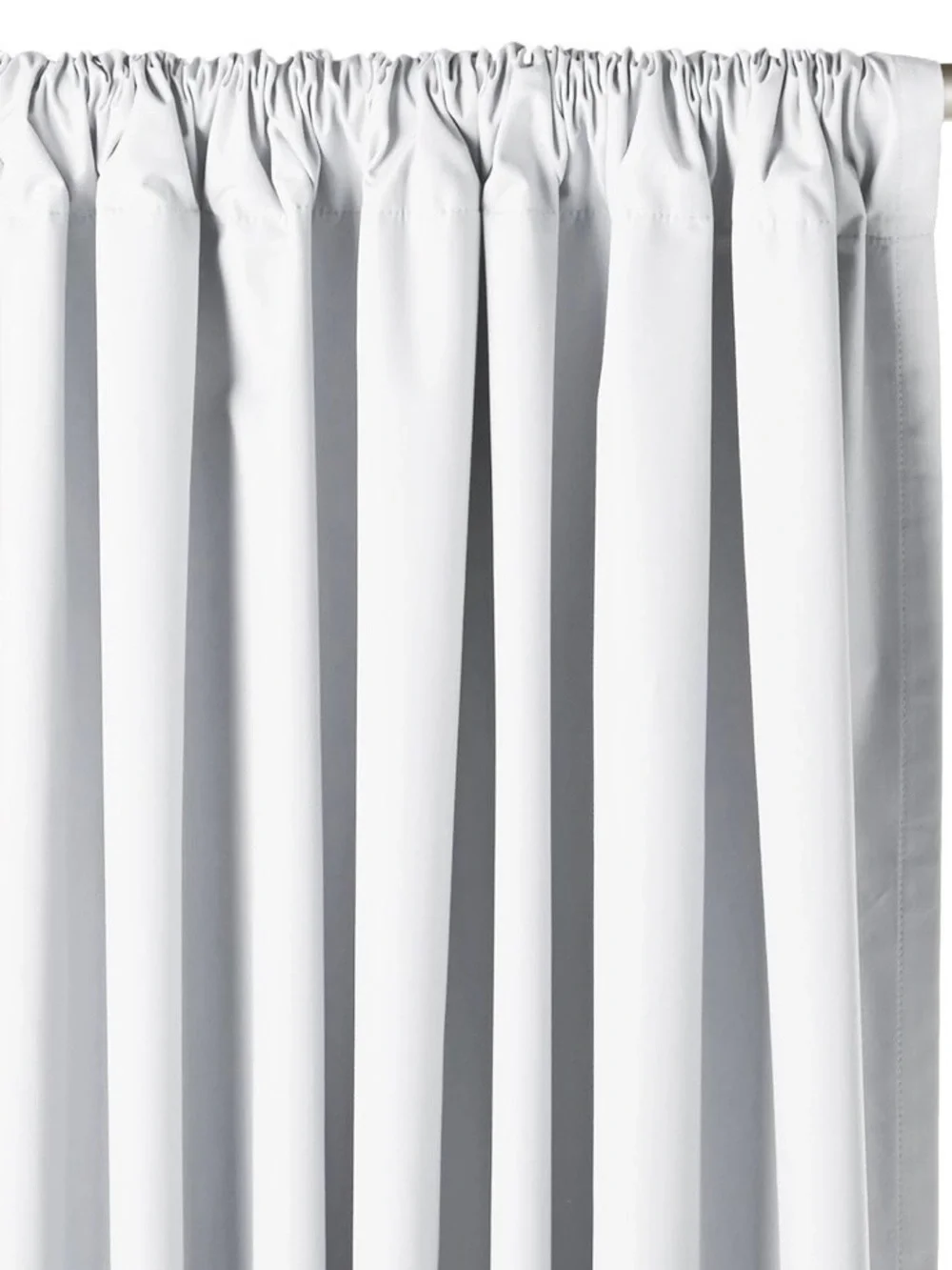 NWOT 52” Wide by 63” Long White BLACKOUT Sound Reducing Curtain Panels Set of 2